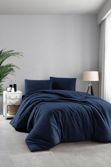 Постільна білизна Sikel Stonewashed Soho 200 х 220 см Lacivert