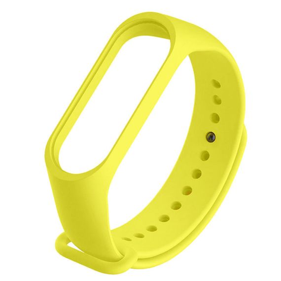 Силіконовий ремінець для Xiaomi Mi Band 3/4 Білий Жовтий/Flash