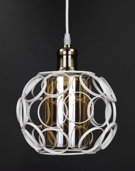 Люстра підвісна LOFT на 1 лампочку 27059 Білий 35-100х21х21 см. | Зображення 1