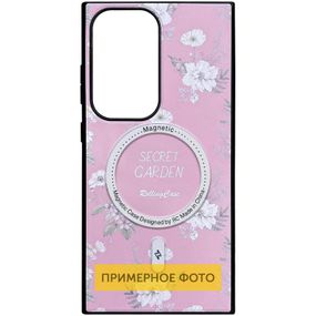 TPU+PC чохол Soft Secret Garden with MagFit для Samsung Galaxy S25 Pink
