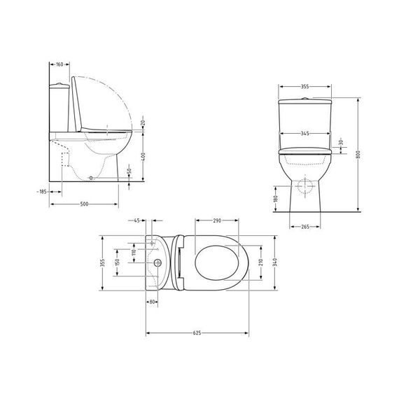 Унитаз напольный Qtap Aquarius Ultra Quiet 620×355×790 мм с сиденьем Soft-close, White QTAQAW27W49262 | Зображення 1