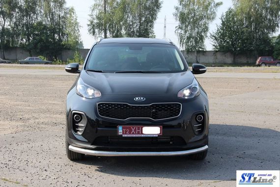 Передняя защита ST008 (нерж) для Kia Sportage 2015-2021 гг | Зображення 2