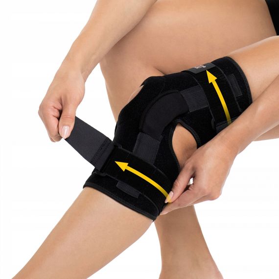 Фіксатор (бандаж) для коліна 4FIZJO шарнірний 1 шт 4FJ0471 Size S (P-5907739317605) | Зображення 1