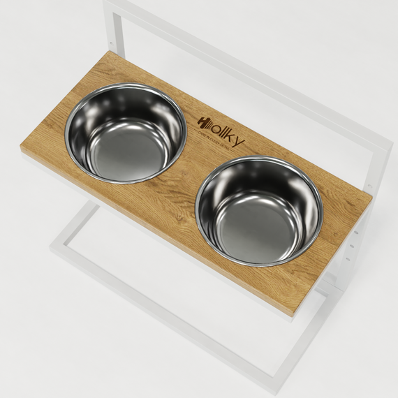 Миски на регулируемой подставке для больших собак Hollky Flex L (2 × 1.8 л) FL-502850-WHNT | Зображення 9