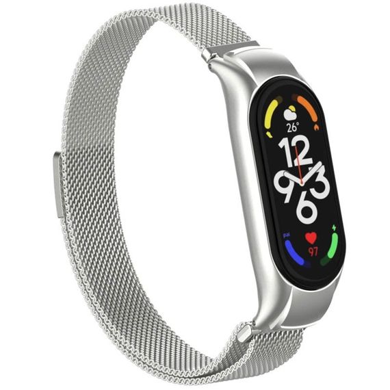 Ремешок Milanese Loop Design для Xiaomi Mi Band 7 Silver | Зображення 2