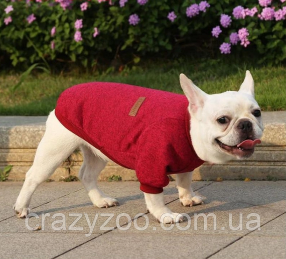 Кофта для собак и котов EcoToys Rose L рябая малиновая A: 36 см B: 44 см C: 29 см 7138 | Зображення 5