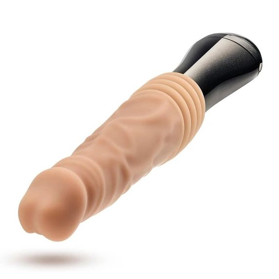 Вібратор Blush Dr Skin Dr Knight з ротацією та фрикціями, бежевий Sex Aura | Зображення 4