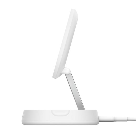 Зарядний пристрій Belkin бездротовий 15Вт Magnetic Stand Qi2, білий (WIA008BTWH) | Зображення 4