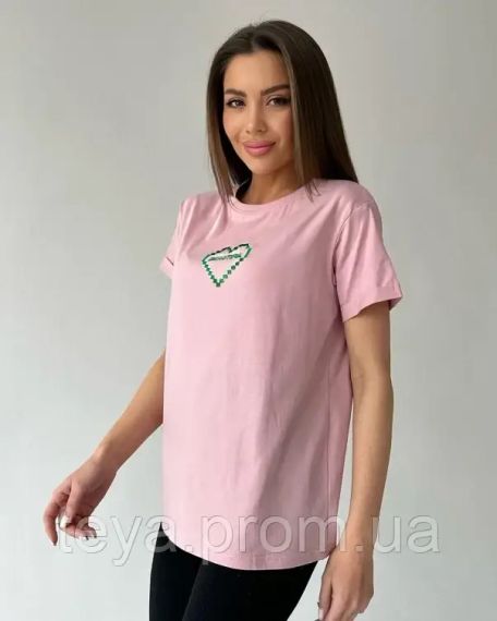 Футболка для жінок колір рожевий розмір M FI_007452