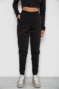 Спортивные штаны женские на флисе  -уценка, цвет черный, 238R57013-U-10