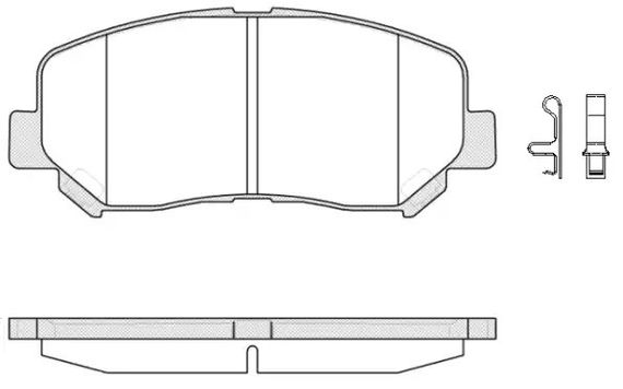 Колодки передні гальмівні Mazda CX-5 11- Akebono, WOKING (P1413302)