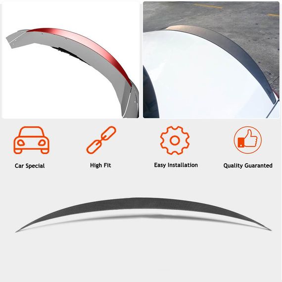 Спойлер V4 (Карбон) для Maserati Quattroporte 2013-2023 гг | Зображення 1