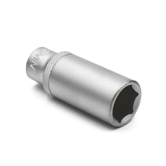 Головка торцева шестигранна, 3/8IN, подовжена SW19, RED STRIPE