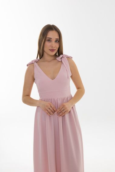 Платье длинное 4Profi  пудровое размер S 26271 | Зображення 1