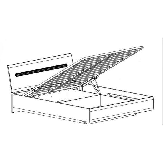 Ліжко двоспальне (підйомний механізм) ВМК (БРВ) Ацтека LOZ/160 160x200 см Білий/Білий глянець (BRW-1568) | Зображення 4