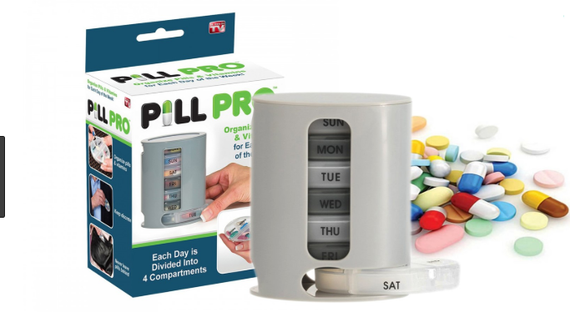 Таблетниця на 7 днів PILL PRO Органайзер для таблеток та вітамінів з контейнерами на кожен день тижня | Зображення 4