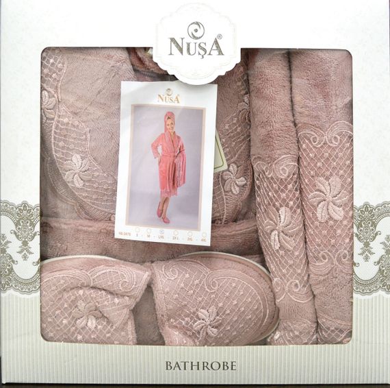 Жіночий набір Nusa 3875 з мереживом, пудра S | Зображення 3