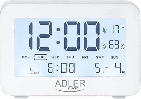 Термогігрометр Adler AD 1196 white 15х17х23 см білий | Зображення 2