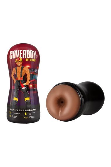 Мастурбатор анал Blush Coverboy у колбі, коричневий, 18.5 см Sex Aura | Зображення 1