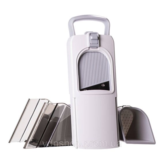 Овочерізка ручна універсальна з контейнером 19×12.5×34 см слайсер для овочів кухонна овочерізка HP-8-67 | Зображення 1