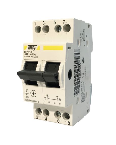 Переключатель-разъединитель ПРт-18 "1-0-2" 2Р 63А Ny95506269 | Зображення 4