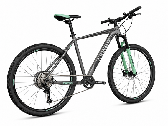 Велосипед гірський 29" Crosser Solo рама 21", 1x12 L-TWOO AX, гідравліка Shimano MT200, повітряна вилка Зелений | Зображення 3