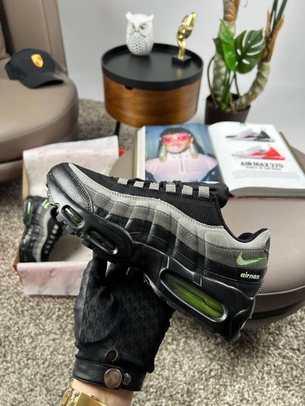 Кросівки  N1k2 M Air Max 95 PRM Black Grey Lime весна / літо / осінь A3590 43 27,5 | Зображення 7