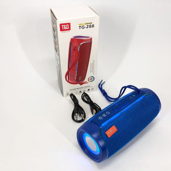 Портативна Bluetooth колонка з підсвічуванням LED TG288. BM-128 Колір: синій | Зображення 4