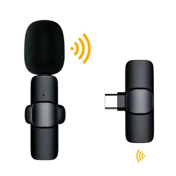 Портативный беспроводной петличный микрофон AND-1 Type-C, Black | Зображення 2
