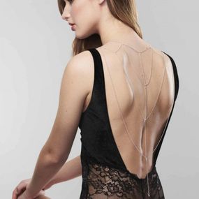Цепочка для спины Bijoux Indiscrets Magnifique Back and Cleavage Chain -Silver, украшение для тела sexstyle