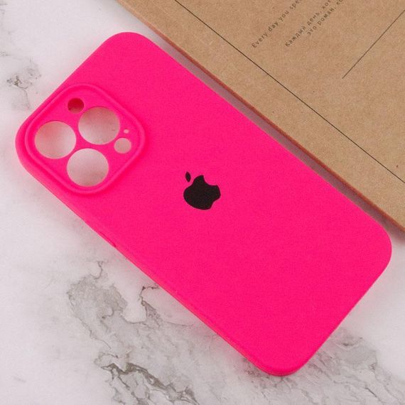 Чохол Silicone Case Full Camera Protective (AA) для Apple iPhone 14 Pro (6.1") Рожевий / Barbie pink | Зображення 3