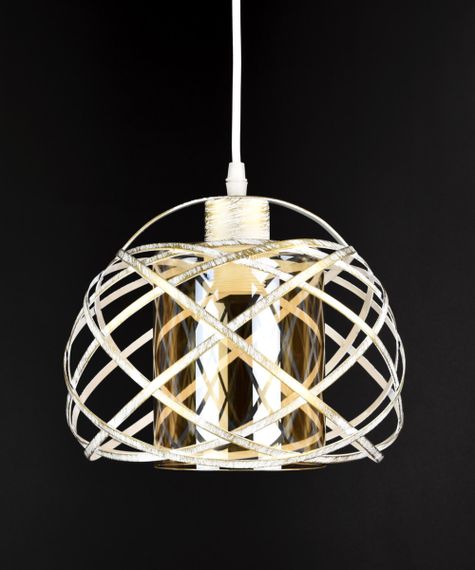 Люстра підвісна LOFT на 1 лампочку 25882 Білий 30-90х25х25 см. | Зображення 1