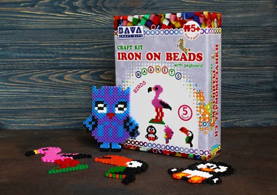 Магніти з термомозаїки "Птахи" (TM-005) набір для творчості | Зображення 2