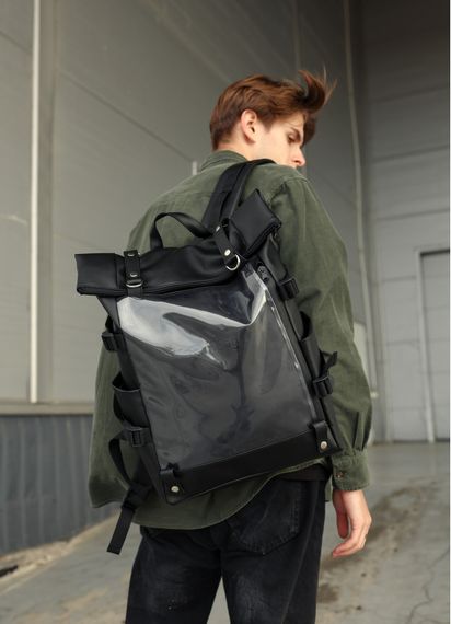 Чоловічий рюкзак Sambag ROLLTOP HACKING чорний 41 х 30 х 16 см (24460001m) | Зображення 5