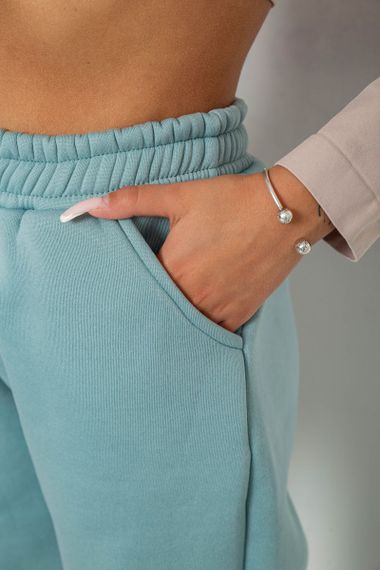 Спортивные штаны женские на флисе  -уценка, цвет оливковый, 238R58671-U-1 | Зображення 4