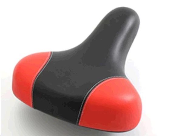 Седло велосипедное   (черно-красное) (основа пластмасс, SD-7016)   OEM