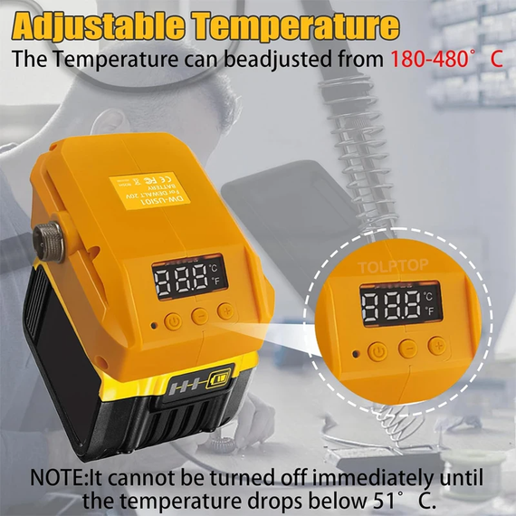 Беспроводной паяльник SV 60W от аккумулятора DeWalt 18В портативный быстрый нагрев (sv3770) | Зображення 5