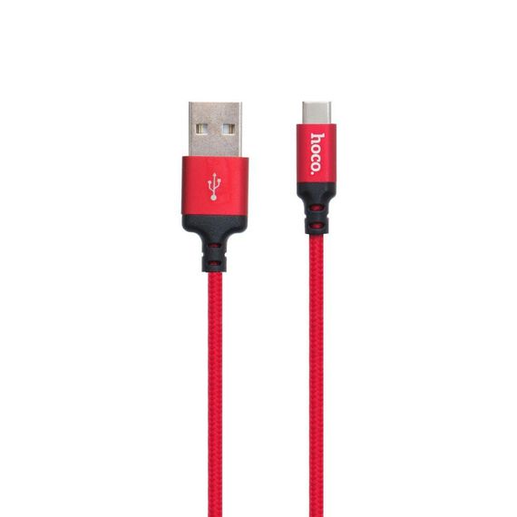 Кабель USB Hoco X14 Times Speed Type-C Колір Червоно-Чорний