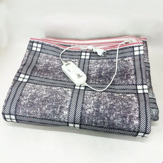 Електропростирадло електричне простирадло з підігрівом Electric Blanket 150х180см. Колір: сірий з ZU-874 фіолетовим відтінком