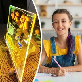Світлодіодна дошка планер Led для нотаток малювання маркером календар usb світильник 3D