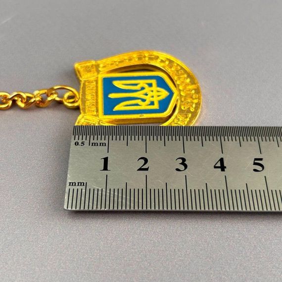Брелок метал "Тризуб Ukraine" - золото | Зображення 2