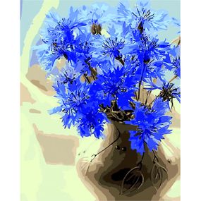 Картина по номерам ZiBi Небесные васильки 40*50, ART Line (ZB.64123) - Топ Продаж!