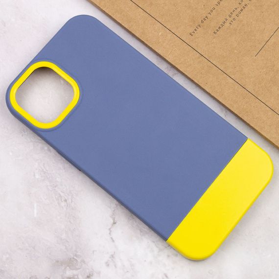 Чехол TPU+PC Bichromatic для Apple iPhone 12 Pro Max (6.7") Blue / Yellow | Зображення 3