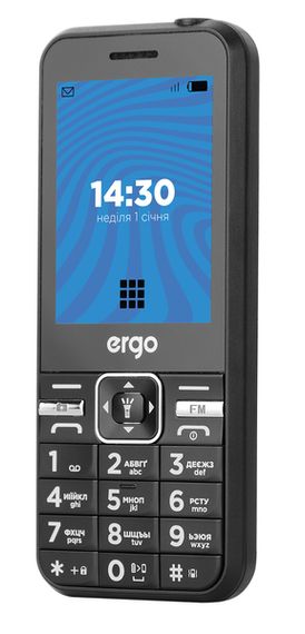 Мобільний телефон ERGO E281 Dual Sim Black (E281 black) | Зображення 1