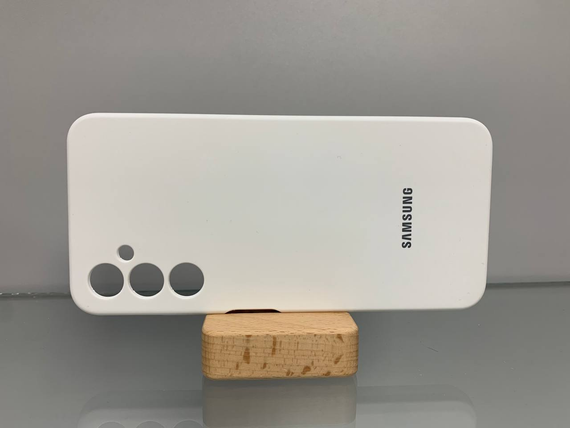 Samsung A05 S Протиударний чохол з логотипом софт тач білий