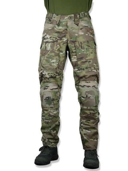 Тактичні штани з наколінниками PREDATOR Rip-Stop 65/35 Мультикам 58/5 | Зображення 1