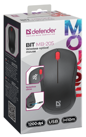 Миша Defender Bit MB-205 Wireless BLACK (52205) | Зображення 4