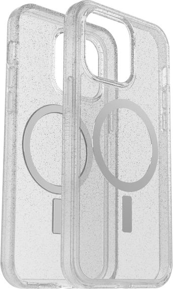 Чехол для iPhone 14 Pro с MagSafe прозрачный с блестками OtterBox Symmetry тонкий ударопрочный фирменный чехол | Зображення 1