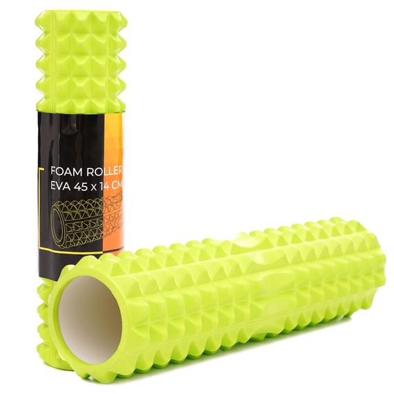 Масажний ролик Cornix EVA 45 x 14 см (валик, ролер) XR-0337 Green