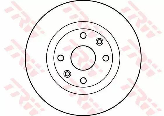 Диск гальмівний (1 шт.) NISSAN - RENAULT Kubistar/19/Clio/Clio Symbol/Clio Van/Kangoo/Kangoo Ex, TRW (DF2586) | Зображення 1
